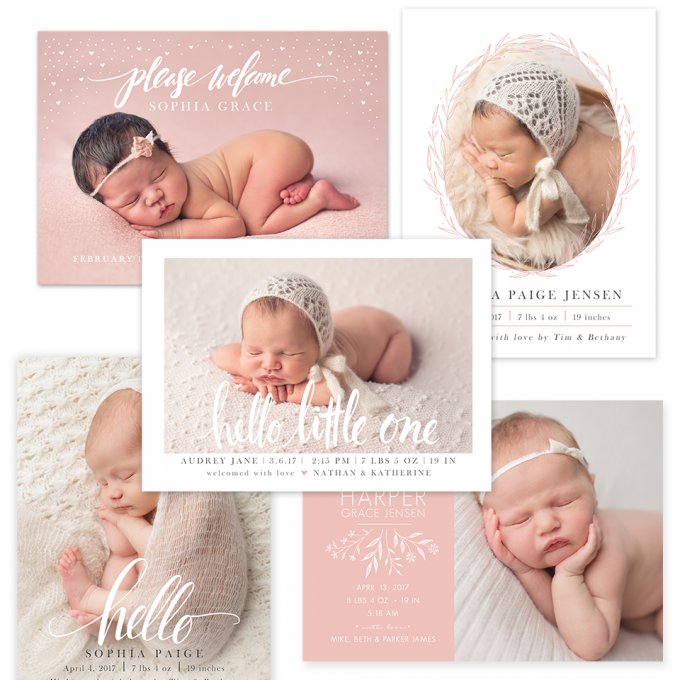 Sweet Hello Birth Announcements by Jamie Schultz Designs