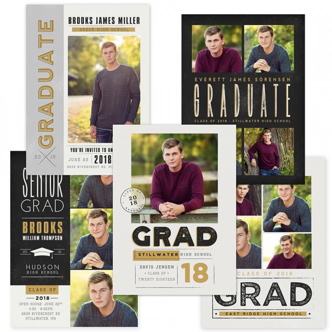Bold Statement Grad Card Templates by Jamie Schultz Designs