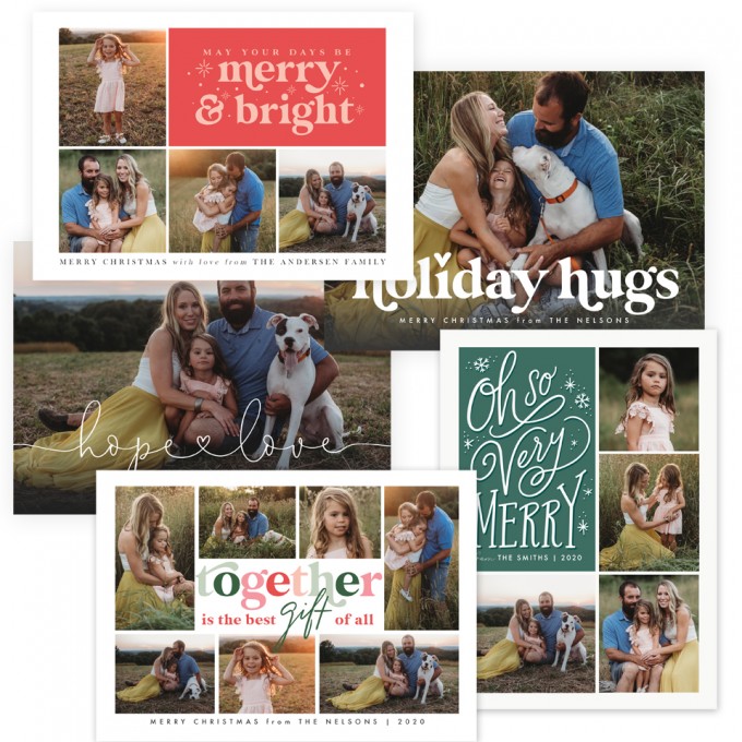 So Merry Holiday Card Templates by Jamie Schultz Designs