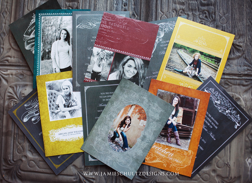 press printed card templates for professional photographers