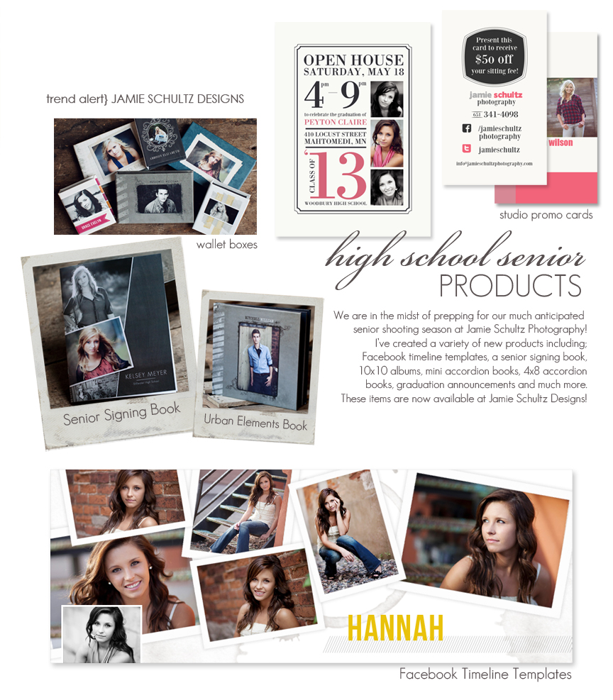 High School Senior Photography Templates by Jamie Schultz Designs