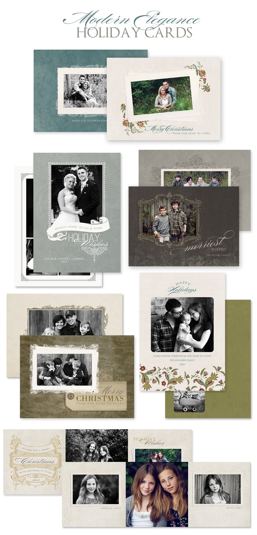 Christmas Card Templates by Jamie Schultz Designs