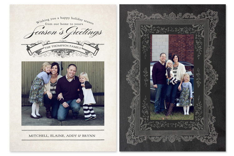 Typography Christmas Card Templates by Jamie Schultz Designs