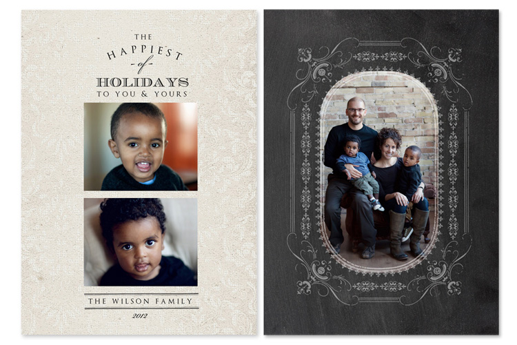 Typography Christmas Card Templates by Jamie Schultz Designs