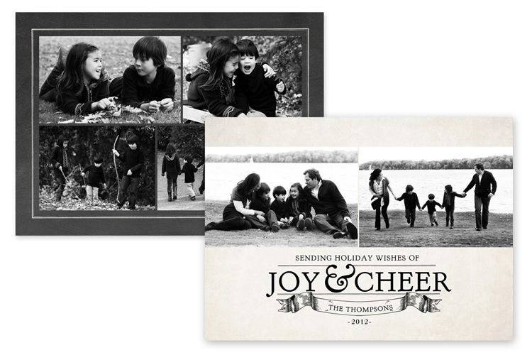 Typography Christmas Card Templates by Jamie Schultz Designs