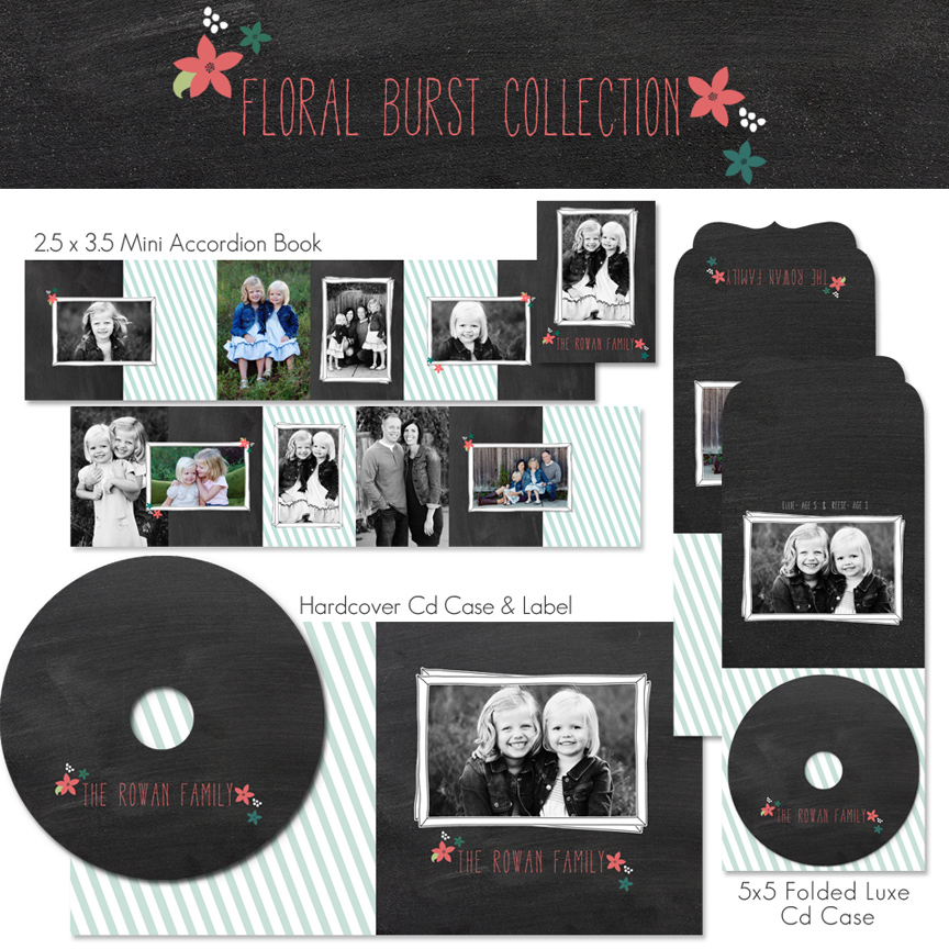 Floral Burst Cd Case & Mini Book by Jamie Schultz Designs