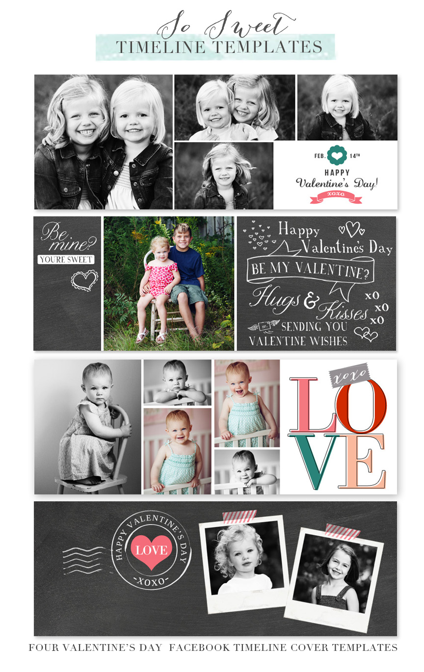 So Sweet Valentine Timeline Templates by Jamie Schultz Designs