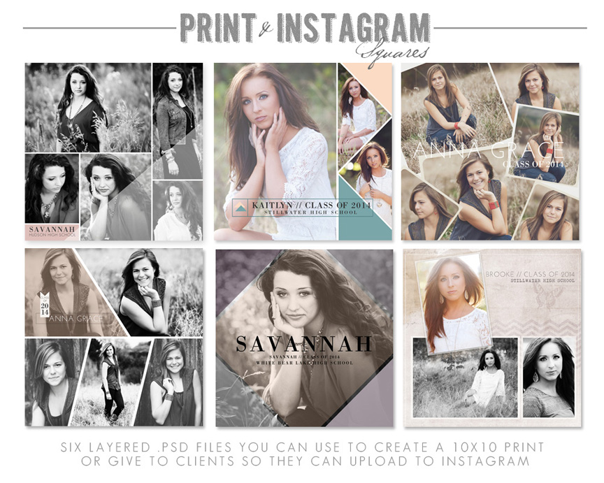 Print and Instagram Squares by Jamie Schultz Designs