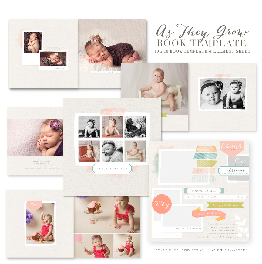Baby's First Year Book Template by Jamie Schultz Designs