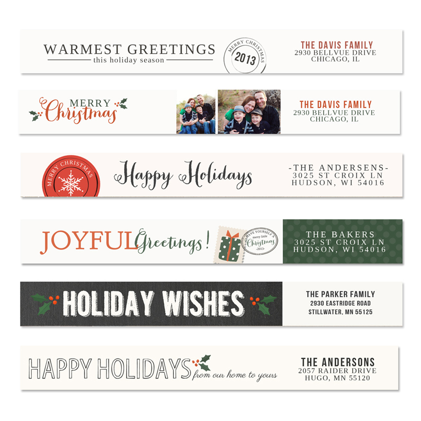 Christmas Delivery Address Labels by Jamie Schultz Designs