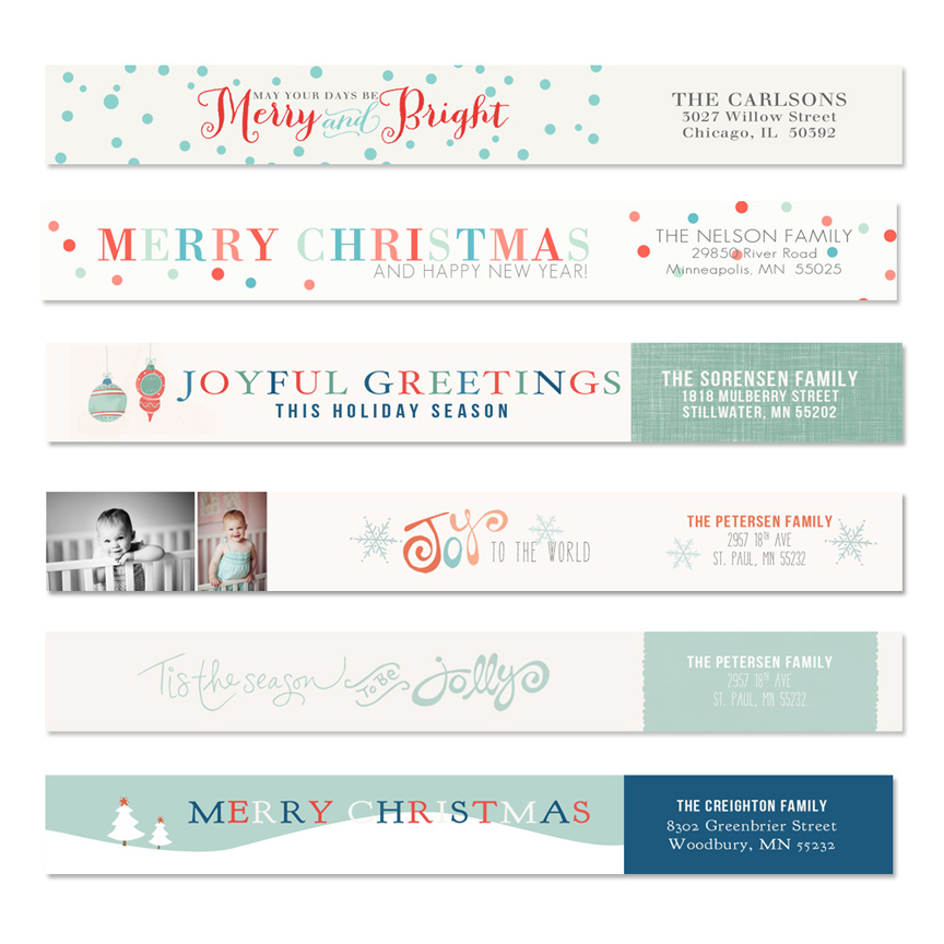 Festive Fun Address Labels by Jamie Schultz Designs